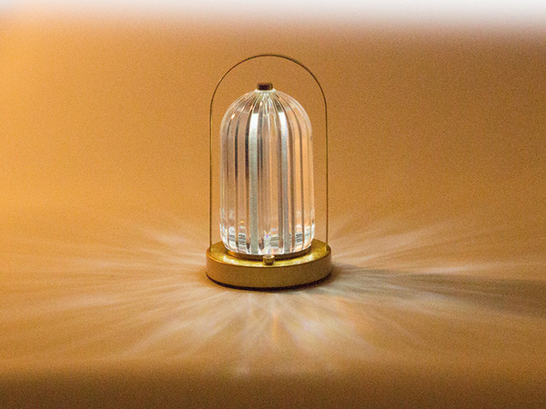 Nakts lampa galda kristāla rezultātā laterna touch