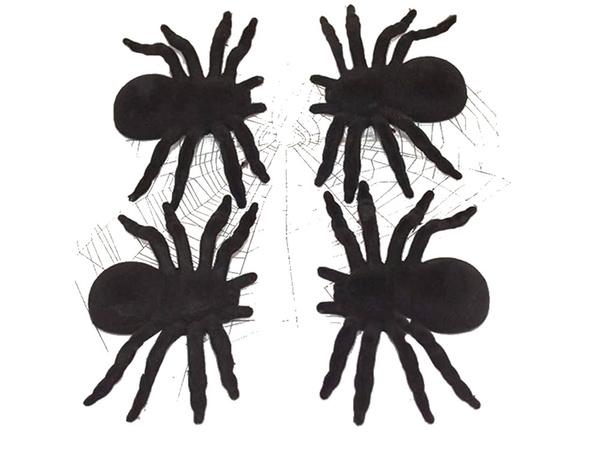 Halloween pavúk 4 ks veľké dekorácie strašidelné