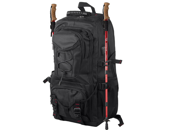 Rucksack 35l black travel hiking trekking strong in the mountains durable