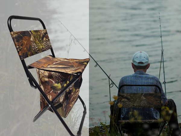 Fishing chair with backrest and thermal bag