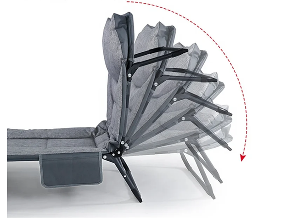 Cama de viaje plegable colchón reclinable ligero portátil cama de campaña