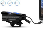 Lampe avant arrière led vélo km compteur klaxon bruyant 3in1