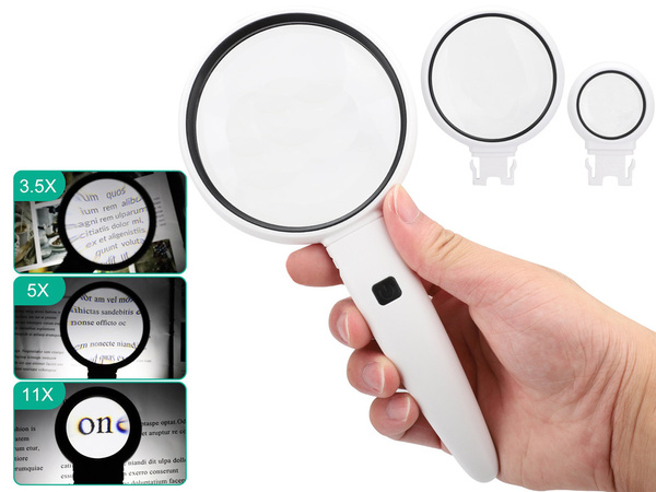 Magnifying glass with 2x led illumination