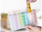 Recipient pentru medicamente cutie de pastile oră săptămânală a zilei casetă de medicamente