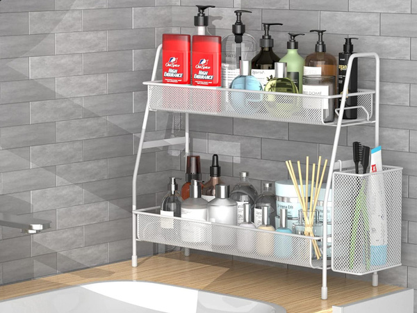 Półka kuchenna organizer kuchenny stojący dwupoziomowy loft z koszyczkiem