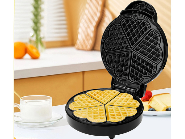 Gofrera robusta 5 gofres esponjosos gofrera corazones 1000w