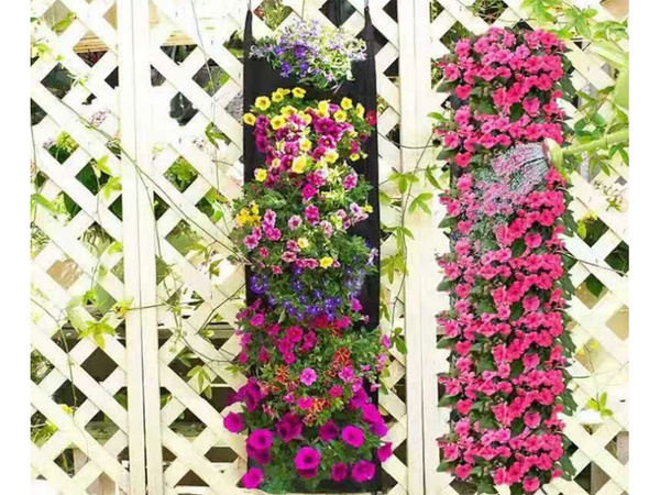 Sac à plantes vertical en feutre 7 poches pour la décoration des semis