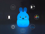 Gyermek éjszakai fény led nyúl érintés rgb távirányítóval