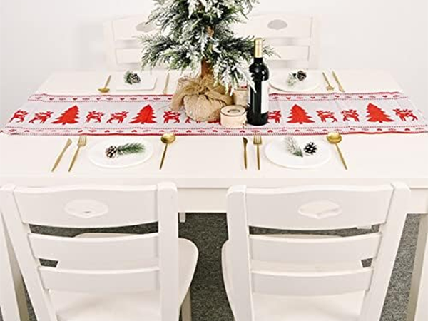Chemin de table de noël nappe de noël veille de noël