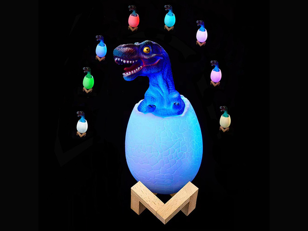 Dinosaurus nočné svetlo tyranosaurus vajcia rgb viedol vajcia svetlo pre deti