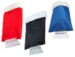 Car window scraper with snow glove soft handle