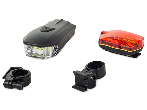 Oświetlenie rowerowe led cob 5w przód tył lampki