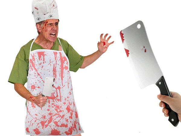 Krvavý sekáčik pre vraha vraha psychopata kostým halloween nôž