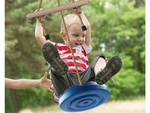 Balançoire de jardin à disque rond pour enfants, corde solide
