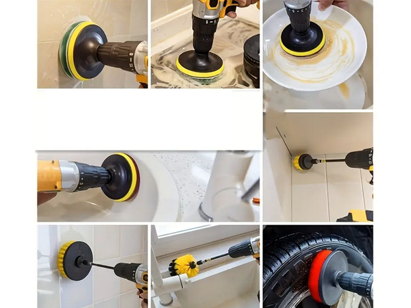 Set d'éponges de polissage pour brosses de forage tampons de nettoyage 23 el.