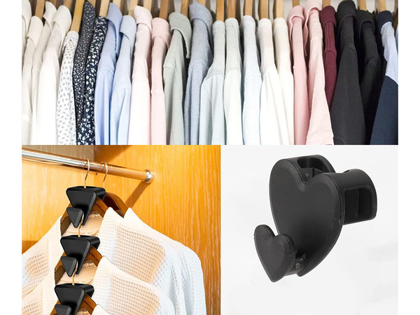 Organiser hook clothes hanger holder for wardrobe set of 12 pieces