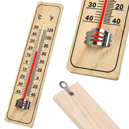 Thermomètre de maison en bois pour l'extérieur et l'intérieur