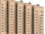 Thermomètre de maison en bois pour l'extérieur et l'intérieur