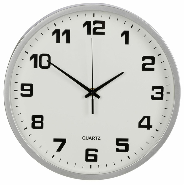 Horloge murale grand modèle silencieux non tactile 30 cm ronde trotteuse