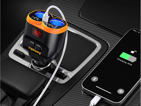 Rozdělovač zásuvek 12-24v 2xusb-a 1xusb-c qc 3.0 80w nabíječka