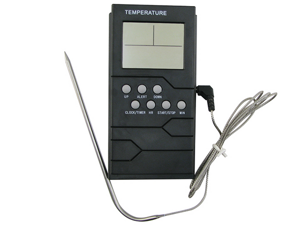 Кухонный термометр зонд lcd часы для мяса
