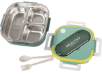 Śniadaniówka z przegródkami pojemnik sztućce lunchbox do mikrofali 1000ml