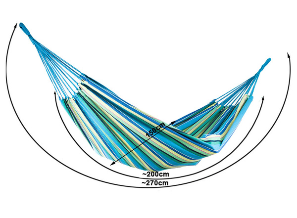 Aia võrkkiik topelt xxl turistide triibuline kate 200 x 150 suur