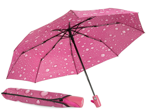 Regenschirm klappschirm automatik damenfaser