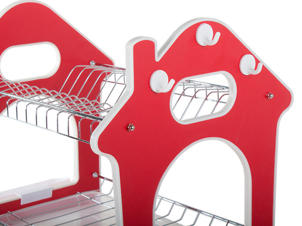 Three-storey dish drying rack drainer