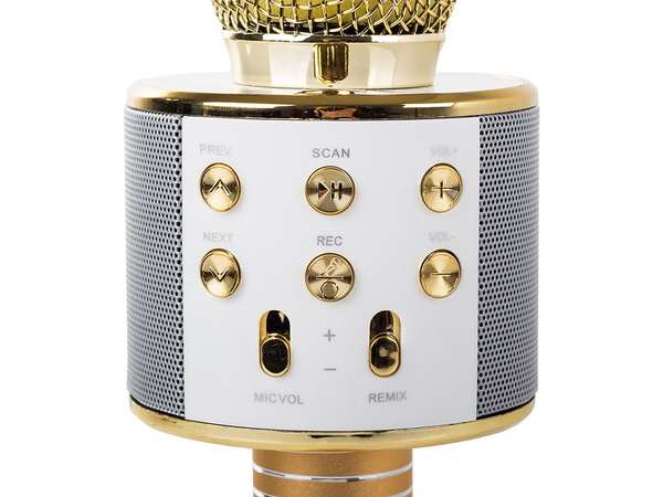 Microfon fără fir bluetooth karaoke difuzor modulator de voce rotund