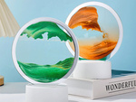 Lampe sable 3d dynamique et mouvante sable décoratif bureau usb led rgb
