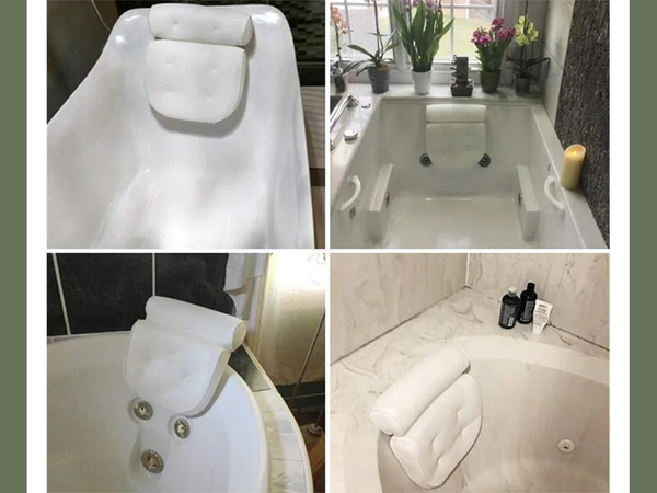 Pernă de baie cu ventuze acasă spa căptușeală moale cârlig