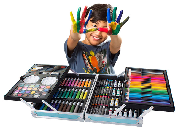 Set d'artistes pour la peinture en boîtier 145 pièces