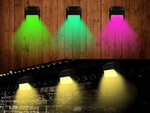 Solar garden led light rgb for stairs terrace fence dusk sensor