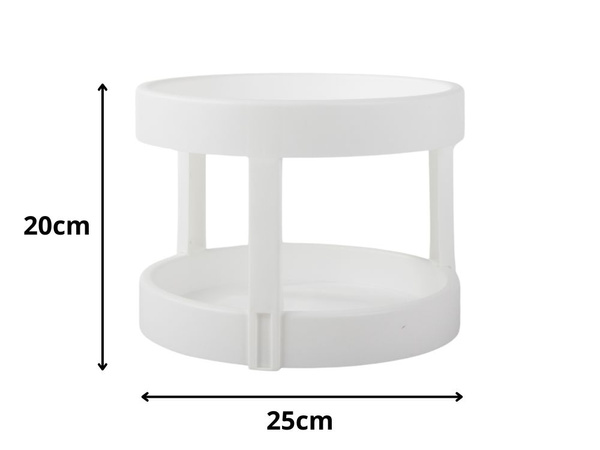 Rotating organizer for the kitchen two-level spice bowl round container