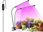 2x lampa na rast rastlín 40 led časovač usb klip