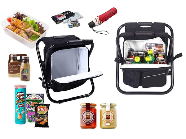 Ribiški stol z nahrbtnikom zložljiva vreča 3v1