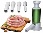 Hand sausage stuffer with 4 tips vertical spritzer machine