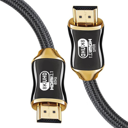 Cable de vídeo hdmi 2.1 ultra alta velocidad 8k 60hz 4k 120hz hq oro 2m