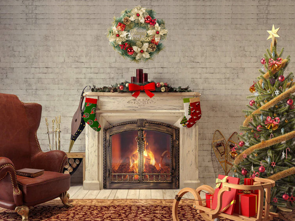 Décorations de noël guirlande décoration de porte décoration murale décorations de noël