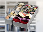 Organisateur de sous-vêtements tiroir à chaussettes boîte d'armoire ensemble de 4 pièces