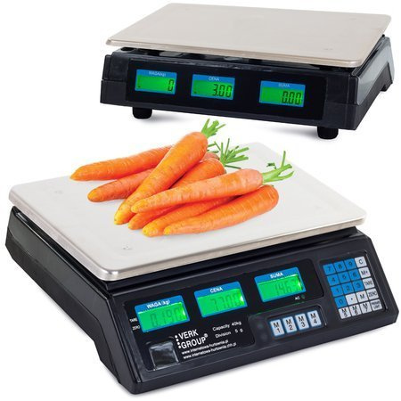 Waga sklepowa elektroniczna kalkulacyjna 40kg pl