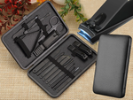 Set pour les ongles trousse de manucure et de pédicure étui ciseaux 18 éléments