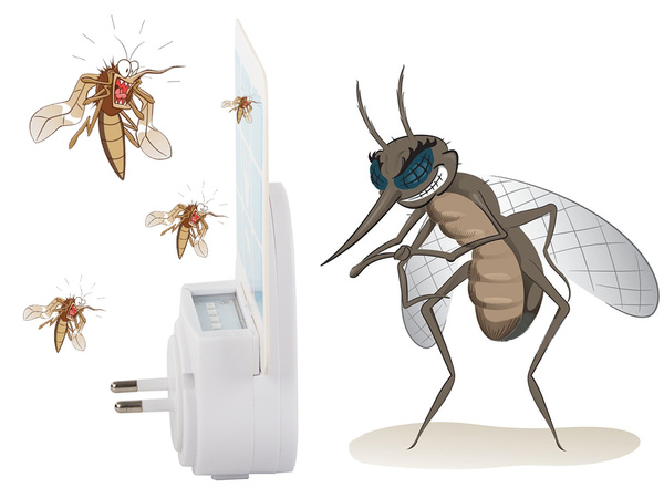 Odstraszacz na komary insekty z wymiennymi płytkami lepiec do kontaktu uv