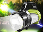 Wiederaufladbare taschenlampe led suchscheinwerfer powerbank leistungsstark