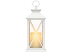 DECORATIVE LED LANTERN WITH ELECTRIC BATTERY-POWERED CANDLE