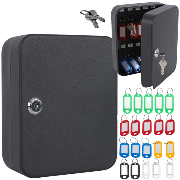 Key safe metal case lockable for 48 keys hangers with hooks