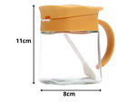 Pot à épices avec poignée en verre 300 ml + cuillère