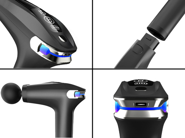 Back massage gun body leg massager strong massage gun 4 tips
