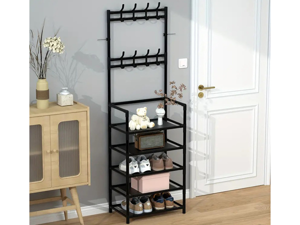 5 emeletes fém kabátállvány cipő kézitáskák loft szekrény